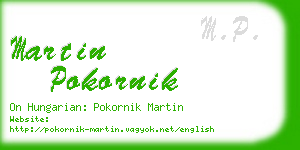 martin pokornik business card